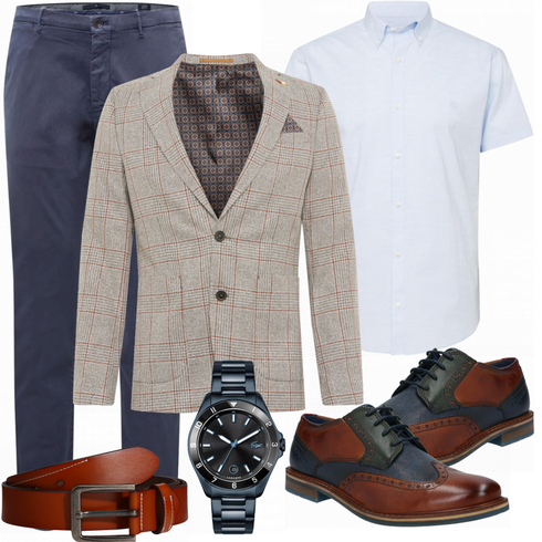 Weiß/Blau Casual Hemd Jack & Jones kombinieren