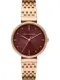 ARMANI EXCHANGE Analoguhr gold / dunkelrot