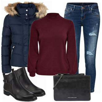Outfit mit Blau Winterschuh Pikolinos "Darling"