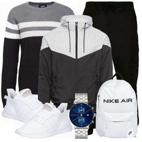 Grau Rucksack Nike Sportswear kombinieren