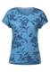 CECIL Damen T-Shirt mit Blumen Print in Blau