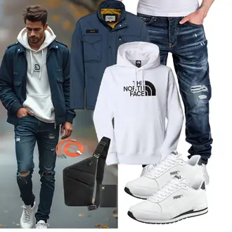 Normale Passform Outfit mit The North Face "Freizeit Outfit"
