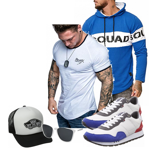 Grau/Blau Accessoire Hut Vans kombinieren