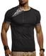 Leif Nelson Herren Sommer T-Shirt Rundhals-Ausschnitt Slim Fit Baumwolle-Anteil Moderner Männer T-Shirt Crew Neck Hoodie-Sweatshirt Kurzarm lang LN1245 Schwarz Medium