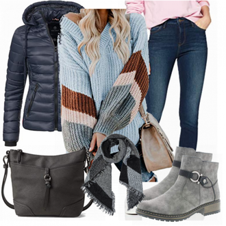 Classic Motorrad Outfit mit Grau/Dunkelgrau/Braun Chelsea Boot/Sommerstiefelette/Leder Stiefelette/Winter Stiefelette/Lederjacke/Biker Boot/Gefütterte Stiefelette/Flache Stiefelette Rieker "Modischer Look für den Herbst"Look: Classic, Smart Casual, Unisex, Outdoor, Schön, Motorrad, Laufen, Reiten