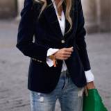Klassische Blazer mit Strass image