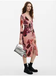 Women's patterned knit dress Maxflower Scrbble Lacroix - Women