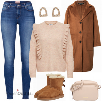 Outfit mit Braun Stiefel UGG "Kuscheliger Freizeitlook"