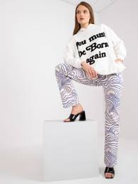 Ecru oversized mikina s kapuc z bavlny