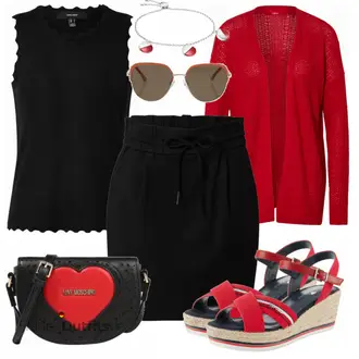 Kurz/Mini Outfit mit MiniRock VERO MODA "Schönes Freizeit Outfit"