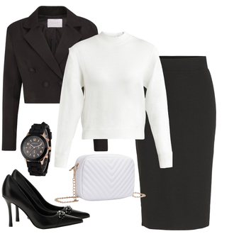 Avond Outfits Gala met zwart geneva "Perfect voor de lente"Look: Gala, Oudejaarsavond
