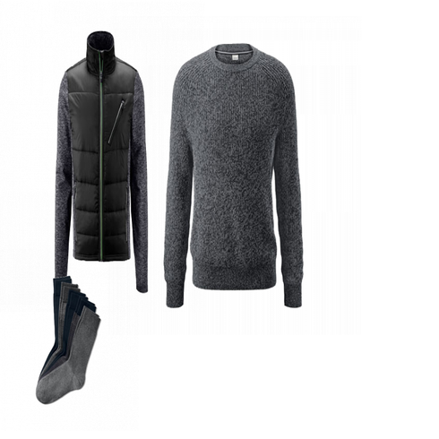 Blau/Grau Strickjacke Tchibo kombinieren