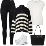 Outfits mit weißen Turnschuhen ohne Schnürsenkel image