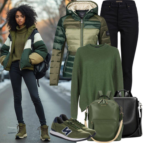 Kombinirajte Crna Kožna Jakna/Bikerske Traperice/High Waist Traperice/Push-up Traperice/Kožne Cipele/Termo Traperice/Zimska jakna ONLY Carmakoma s Zeleno/Neon boje Outdoor Jakna/Trekking jakna/Planinarska jakna/Termo Jakna/Merino jakna/Jakna za turno skijanje/Hibridna jakna/Skijaška jakna/Izolacijska jakna Navahoo