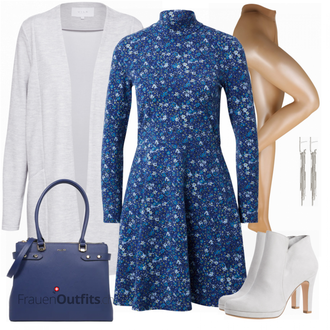 Outfit mit Blau Kleid Große Größe GAP "Schönes Frühlings Outfit"