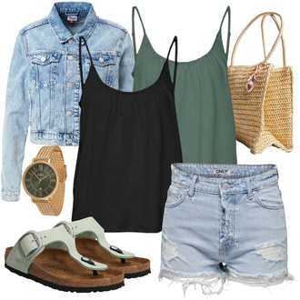 Outfity z džínu Vintage Vysoký Pas s Světle modrá/Bílá Džíny s Dírou/Vintage džíny/Kožené bundy/Džíny s Rozparkem/Navlékací džíny/Džíny Culottes Only "Perfektní na léto"Look: Styl, Punk, 90tá léta, Vintage, Bad Taste, Cool, Univerzitní, Sexy