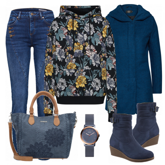 Outfit mit Grau Desigual "Mila"