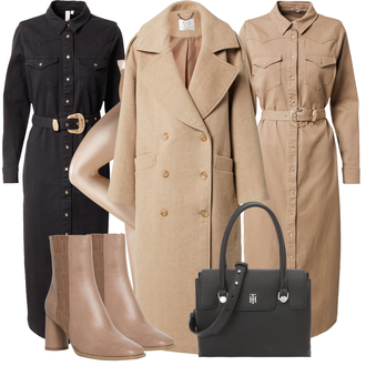 Outfit mit Rosa Blusenkleid Only "Modisches Winter Outfit"