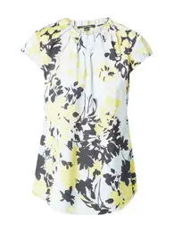 Bluza pastelno plava / svijetložuta / crna