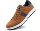 LANGDU Freizeitschuhe Herren Sneaker Schuhe Walkingschuhe Leichtgewicht Atmungsaktive Sportschuhe Größe41-46EU (bräunlich,41EU)