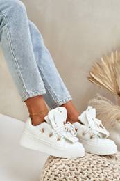 PM1 Women's Platform Sneakers White Dolistana