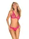 Selente Love & Fun verführerisches mehrteiliges Damen Dessous-Set aus BH, ggf. Bauchgürtel, Tanga & Satin-Augenbinde, Made in EU (S-M, Pink-Spitze)