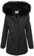 Rock Creek Selection Designer Damen Jacke Winter Jacke mit Kunstfellkragen Parka Mantel Damenmantel Kurzmantel Schwarz Warm Outdoorjacke D-346 [FL-1716 Black M]