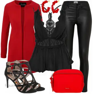 Outfit mit Schwarz High Heel/Sandalette Bullboxer "Perfekt für den Frühling"