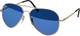 Balinco Hochwertige Pilotenbrille Sonnenbrille 70er Jahre Herren & Damen Sunglasses Fliegerbrille verspiegelt (Gold/Matt-Blue)
