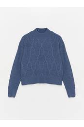 Half Turtleneck enski pulover za pletenine z dolgimi rokavi.