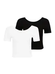 ONLY T-Shirt schwarz / weiß