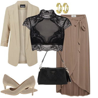 Outfit met Wikkelrok/Rok om te strikken/Register kantoor rok/Gebreide rok/Wollen rok/Christelijke rok/Unisex rok OBJECT COLLECTORS ITEM "Outfit voor de lente"