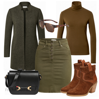 Outfit mit Rot Sweatshirt "Modischer Look für den Herbst"