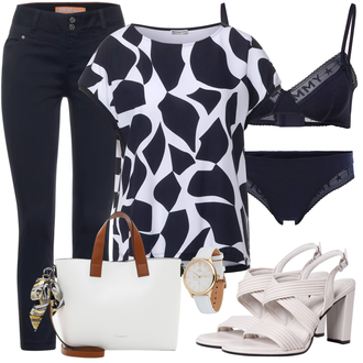 Business Outfits mit Dunkelblau Panty Ouvert Slip/Klassischer Slip/Taillenslip/Unterteil/Miederhose/Brazilian-slip Tommy Hilfiger "Büro Outfit"