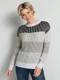 Pullover mit Streifen Dress In Grau Melange