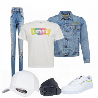 Outfit mit Weiß Sneaker Reebok Classic "Praktischer Look"