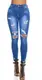 Koucla Used Look Skinny Jeans 40, Blau