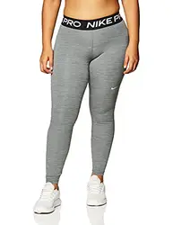 Nike Damen Pro Leggings, Smoke Grey/Heather/Black/White, XS EU