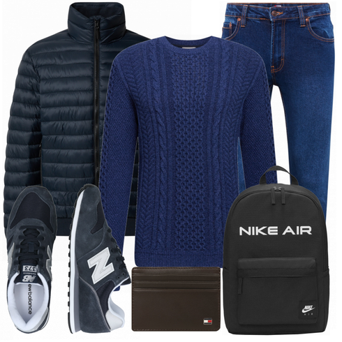 Blau Rucksack Nike Sportswear kombinieren