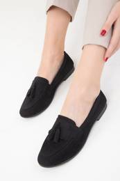 Black Suede Women's Ballerinas (19919)