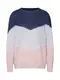 Y.A.S Pullover dunkelblau / grau / rosa