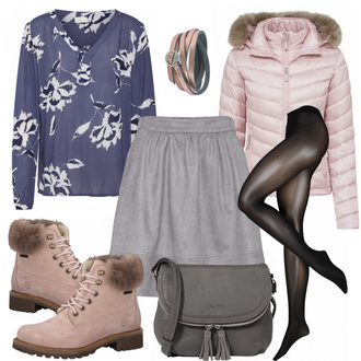Outfit mit Grau Superdry "Girly"