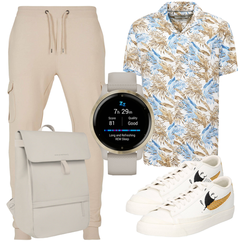 Beige/Grau JoggingHose Urban Classics kombinieren