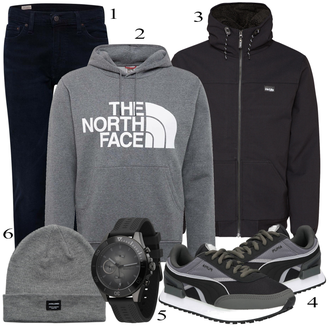 outfit mit Črna/Siva Superga Puma "Športna oblačila"