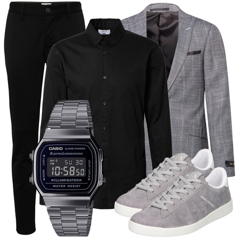 Schwarz Business Hemd DAN FOX APPAREL kombinieren