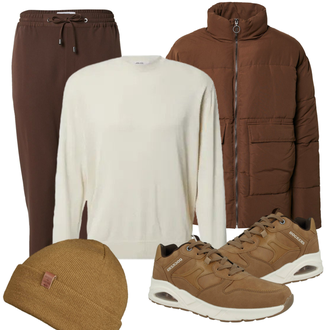 Outfit mit Braun Sneaker/Leder Sneaker Dockers by Gerli "Sportliches Outfit"