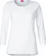 Weiße 3/4 Arm Pullover