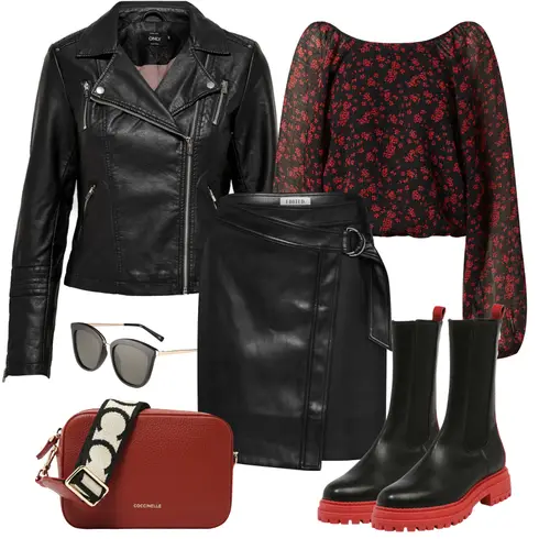 Rot/DunkelRot Chelsea Boot/Lederjacke/Klassischer Stiefel/Flache Stiefelette/Lammfell Stiefel/Leder Stiefelette/Gefütterte Stiefelette Karolina Kurkova Originals kombinieren