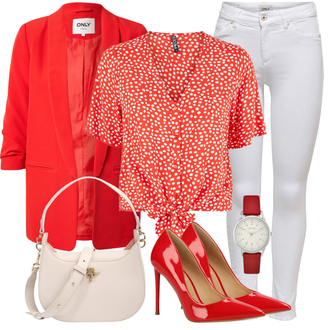 Kurz/Mini Outfit mit Accessoire/Rucksack/Schultertasche Tommy Hilfiger "Casual Look"