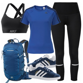 Gazelle Outfit mit Grau Sneaker Adidas Originals "Lana"